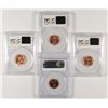Image 2 : LOT OF ( 4 ) PCGS MS-66 RED LINCOLN CENTS: 1953-D, ( 2 ) 1956-D & ( 1 ) 1958