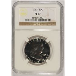 1963 FRANKLIN HALF DOLLAR, NGC PROOF-67