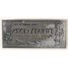 Image 1 : RARE! TEXAS CONFEDERATE PRINTING BLOCK THAT PRODUCED A 75 CENT PRIVATE  NOTE