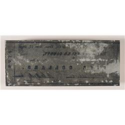 RARE! TEXAS CONFEDERATE PRINTING BLOCK THAT PRODUCED A $5.00 COUNTY NOTE