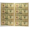 Image 1 : ( 2 ) SHEETS OF ( 4 ) UNCUT 2006 $10.00 NOTES IN  FOLDER WITH FACTS