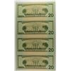 Image 2 : SHEET OF ( 4 ) UNCUT 2006 $20.00 NOTES IN  FOLDER WITH FACTS