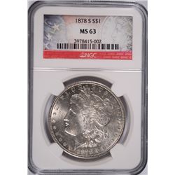 1878-S MORGAN DOLLAR NGC MS-63