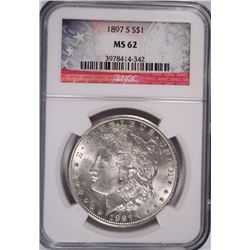1897-S MORGAN DOLLAR NGC MS-62