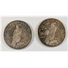 Image 2 : LOT OF ( 2 ) ONE OUNCE .999 SILVER REPLICA PEACE DOLLARS, GREAT TONING