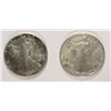 Image 1 : (2) 1992 AMERICAN SILVER EAGLES, UNC. COINS MAY HAVE SLIGHT SCRATCH/IMPERFECTION