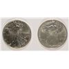 Image 1 : (2) 1993 AMERICAN SILVER EAGLES, UNC. COINS MAY HAVE SLIGHT SCRATCH/IMPERFECTION