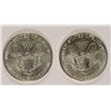 Image 2 : (2) 1993 AMERICAN SILVER EAGLES, UNC. COINS MAY HAVE SLIGHT SCRATCH/IMPERFECTION