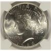Image 2 : 1923 PEACE SILVER DOLLAR, NGC MS-65
