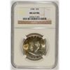 Image 1 : 1948 FRANKLIN HALF DOLLAR, NGC MS-64 FBL BEAUTIFUL OBVERSE TONING