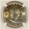 Image 2 : 1948 FRANKLIN HALF DOLLAR, NGC MS-64 FBL BEAUTIFUL OBVERSE TONING