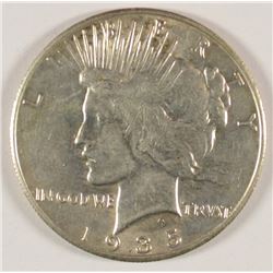 1935-S PEACE SILVER DOLLAR, AU-55
