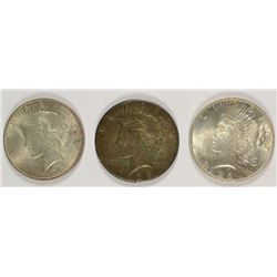 PEACE SILVER DOLLARS: ( 2 ) 1923 MS-64 & 1935-AU