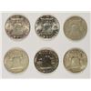 Image 2 : FRANKLIN HALF DOLLARS: 1952-BU, 1954-D BU, 1955 BU, 1960 & (2) 1955 XF