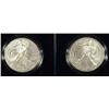 Image 1 : ( 2 ) 2007-W AMERICAN SILVER EAGLES, UNC WITH NICE ORIGINAL BOXES AND CERTS.