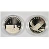 Image 1 : PROOF COMMEM. SILVER DOLLARS: 2008 BALD EAGLE & 2009 BRAILLE