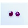 Image 1 : 10 ct & up Cabuchon Ruby Oval Shaped ctw 10.23 2Pcs