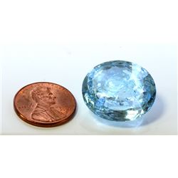 32 ct & up Aquamarine Oval Shaped ctw 32.58