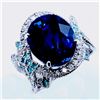 Image 3 : GIA Natural Sapphire & Paraiba Tourmaline 21.10 ctw (Hand Made Piece Very Rare)