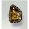 Image 2 : Sterling Silver .925  Citrine Ring  9.08g RS9.5