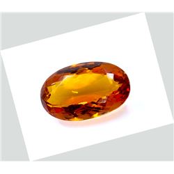 158 ct & up Mandarin Citrine Oval Faceted