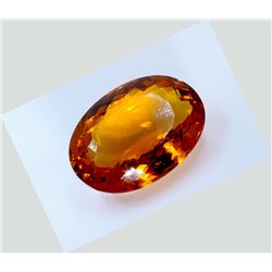 132 ct & up Mandarin Citrine Oval Faceted