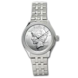 Men's Peace Dollar Watch - Stainless Steel Bracelet