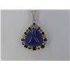 Image 1 : Cabochon Tanzanite  34.67 ctw, Yellow and Blue Sapphire & Diamond Pendant