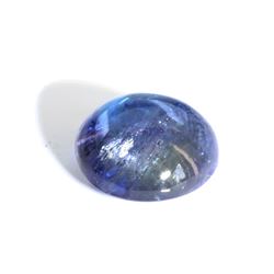 13 ct & up Cabuchon Tanzanite Round Shaped (13.52)