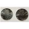 Image 1 : ( 2 ) UNC 1990 AMERICAN SILVER EAGLES
