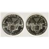 Image 2 : ( 2 ) UNC 1990 AMERICAN SILVER EAGLES