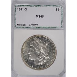 1881-O MORGAN DOLLAR PCI MS-65