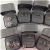 Image 2 : LOT OF 10 PAIRS OF STERLING SILVER EARRINGS, SOME INCLUDING: AMETHYST, SAPPHIRE, 10KT GOLD AND