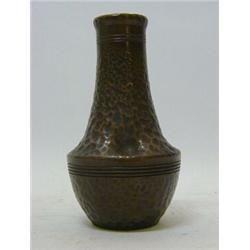 A BRETBY ARTS AND CRAFTS VASE, c.1900, simulated hammered copper finish, (unmarked) height 21cm  ...