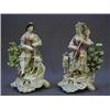 Image 1 : A PAIR OF CHELSEA-DERBY FIGURES, c.1770, lady playing a guitar with sheep, gentleman with musette...