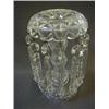 Image 1 : A SINGLE CLEAR CUT GLASS LUSTRE, late 19th Century, clear Albert drops, height 32cm  £50-60...