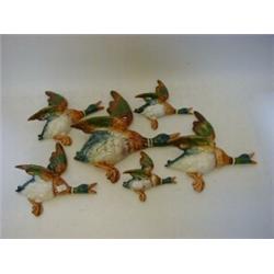 SIX BESWICK MALLARDS NOS. 596/0, 596/1 (wing broken), 596/2 (2), 596/3 and 596/4 (all gloss) (6) ...