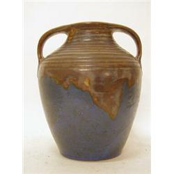A DENBY 'ORIENT WARE' TWIN HANDLED VASE, height 25cm  £30-40...