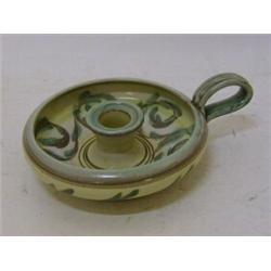A DENBY 'GLYN WARE' CHAMBER CANDLESTICK, signature to base, diameter 16cm  £30-40...