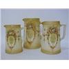 Image 1 : A SERIES OF THREE GRADUATING CROWN DEVON JUGS, 'Lune' pattern, height of tallest 20cm (3)  £50-70...