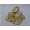 Image 1 : A CROWN DEVON EGG CUP AND STAND, for four, 'Eva' pattern, height 13cm  £30-40...