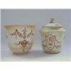Image 1 : A FIELDING & CO JAR AND COVER, 'Gem' pattern, height 20cm and a Devonware plant pot, 'Etna' patte...