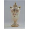 Image 1 : A CROWN DEVON TWIN HANDLED VASE AND COVER, 'Thames' pattern, (cover restored) height 34cm  £30-40...