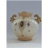 Image 1 : A CROWN DEVON TWIN HANDLED VASE, 'Pendant' pattern, height 18cm  £30-40...