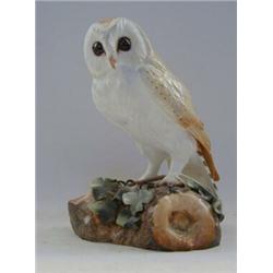 A BOXED ROYAL CROWN DERBY BARN OWL, signed 'M.E. Reynolds', LVI, height 26cm  £80-100...