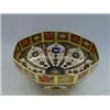 Image 1 : A ROYAL CROWN DERBY OCTAGONAL DISH, No.1128, XLII, length 21cm  £200-300...
