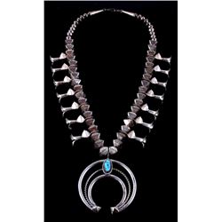 Zuni Silver Squash Blossom Necklace