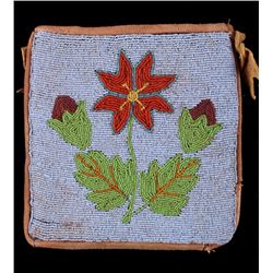 Nez Perce Beaded Flat Bag circa 1910-1920's