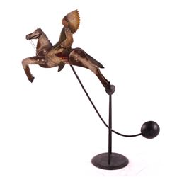 Folk Art Galloping Indian Sculpture