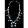 Image 1 : Navajo Sleeping Beauty Turquoise Squash Blossom